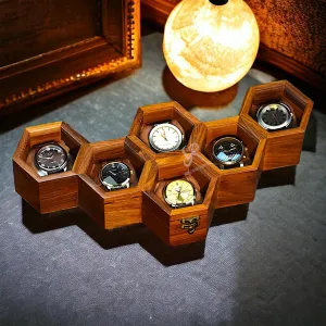 ?C 6 Watch realistic actress detach applicability Display Case for Men , Wooden Watch Boxes for Men 6 Slot Unique Vintage Dark Indian Rosewood Watch Box Organizer for Men 