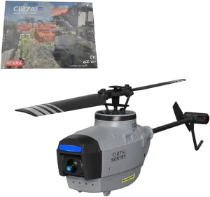 C127AI Rc Helicopter Model$ 2.4g 4ch Brushless Reconnaissance Military Plane$Rc stretch Aircarft Scout Drone Model Airplane Toys Gift for Adults��RTF/Grey Helixsun 