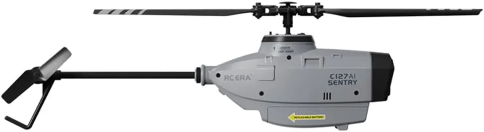 C127AI Rc Helicopter Model$ 2.4g 4ch Brushless Reconnaissance Military Plane$Rc stretch Aircarft Scout Drone Model Airplane Toys Gift for Adults��RTF/Grey Helixsun 