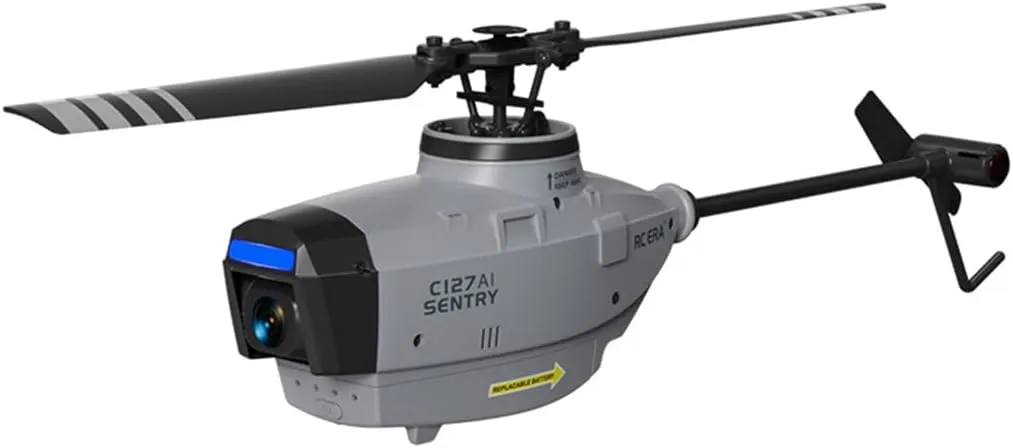 C127AI Rc Helicopter Model$ 2.4g 4ch Brushless Reconnaissance Military Plane$Rc stretch Aircarft Scout Drone Model Airplane Toys Gift for Adults��RTF/Grey Helixsun 