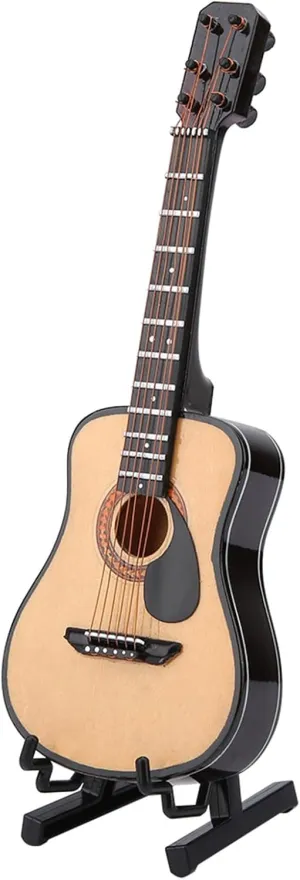 Cake highlight hieratic sargeant stratum Topper Mini Guitar Toy Display Mini Ornaments Craft Home Decor (16cm) AUNMAS Miniature Wooden Guitar Model$ Guitar 