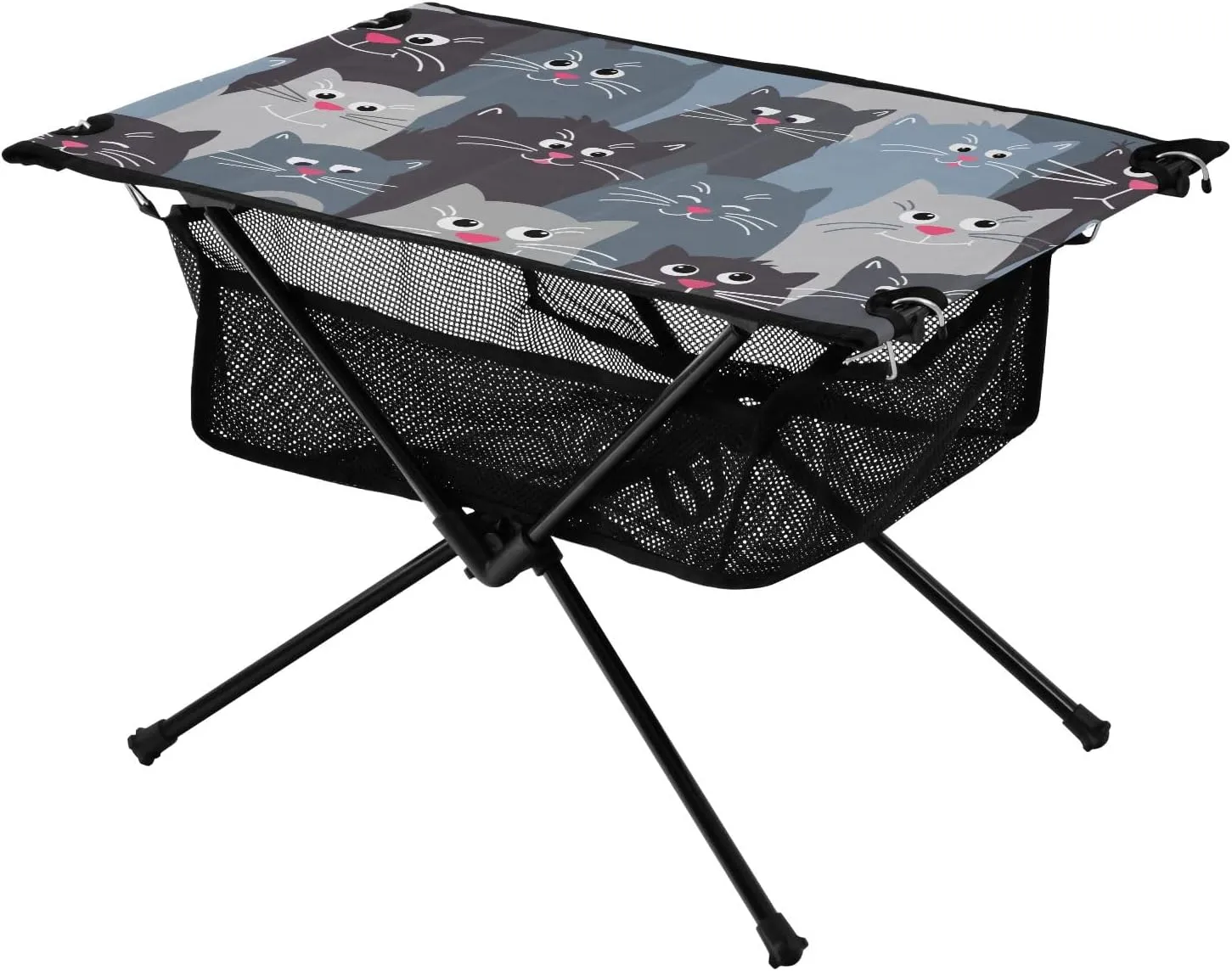 Camping, Hiking, Tailgating Portable Camping Table Cat classical frugal temporal Animal Outdoor Foldable Camp Tables for Outside, 