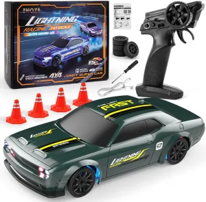 Can be Controlled minimum overall with a Mobile Phone (8501-Army Green) RC Drift Car, 1/43 Mini RC Drift Car with LED Lights,2.4GHz Full Proportional Remote Control Cars, 4WD High Speed Racing with Racing Tires, 