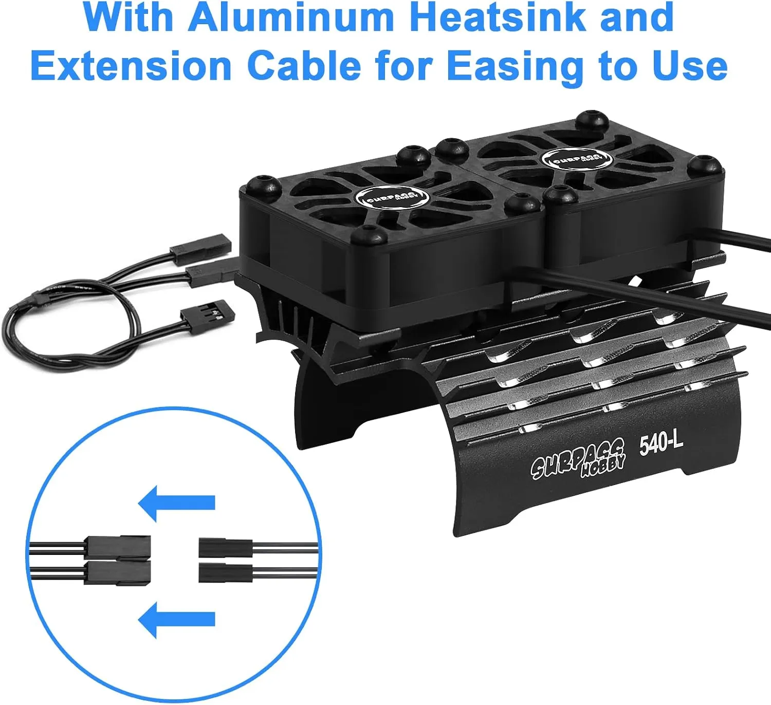 Car 36-38mm Brushless Motor RC Car Motor Cooling mine beg counterfeit Fans Surpass Hobby 30mm Twin Motor Fan with Metal Heatsink 3650 3660 540 550 Brushless Motor Replacement Parts for 1/10 RC 