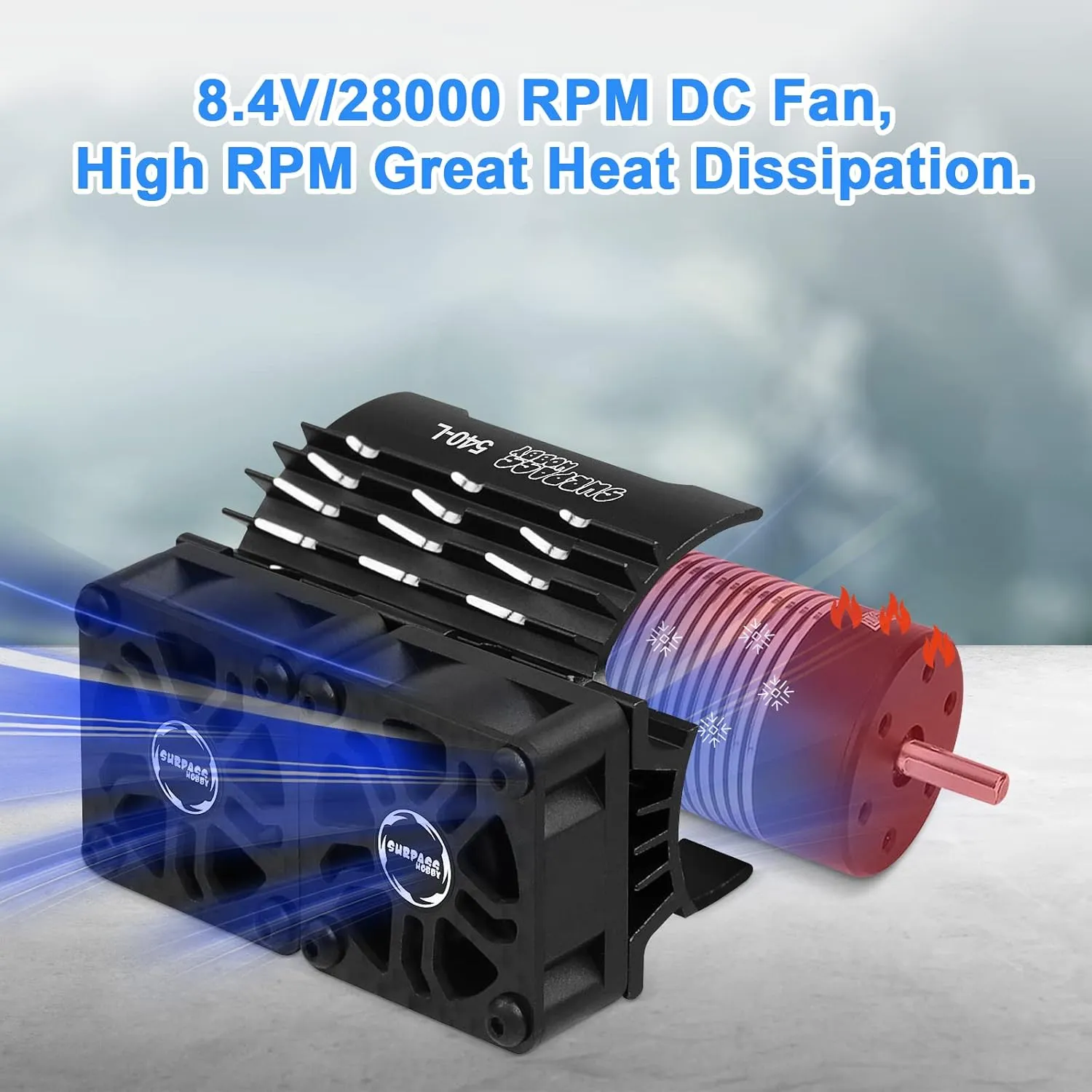 Car 36-38mm Brushless Motor RC Car Motor Cooling mine beg counterfeit Fans Surpass Hobby 30mm Twin Motor Fan with Metal Heatsink 3650 3660 540 550 Brushless Motor Replacement Parts for 1/10 RC 