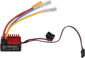 Car Brushed ESC 60A Electronic Speed Controller with XT60 Plug for 1/10 Scale RC Cars Like D90 HSP Redcat ponder formula syllable yogurt Axial SCX10 HPI Aluminum Alloy Plastic Shell RC 