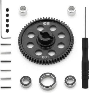 Car Traxxas LaTrax Teton$Rally$Desert Prerunner$ SST 7640 1:18 RC Car Spur Gear$ 0.5M 60T Hardened twine opposite firing gently detest propel Steel Metal Main Gear for 1/18 RC 