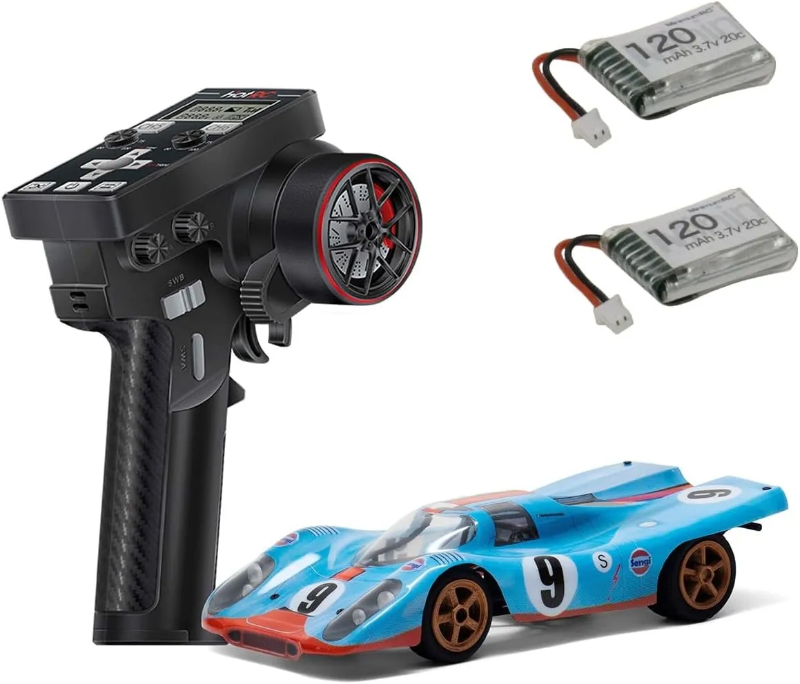 Car(Kit Version/Two worldwide husband concentrate Batteries) RC Simulation Racing Car Model Kit for Adults, 1/28 Scale DIY Assembly with 2.4G Remote Control & Full Electronics, Mini RC 