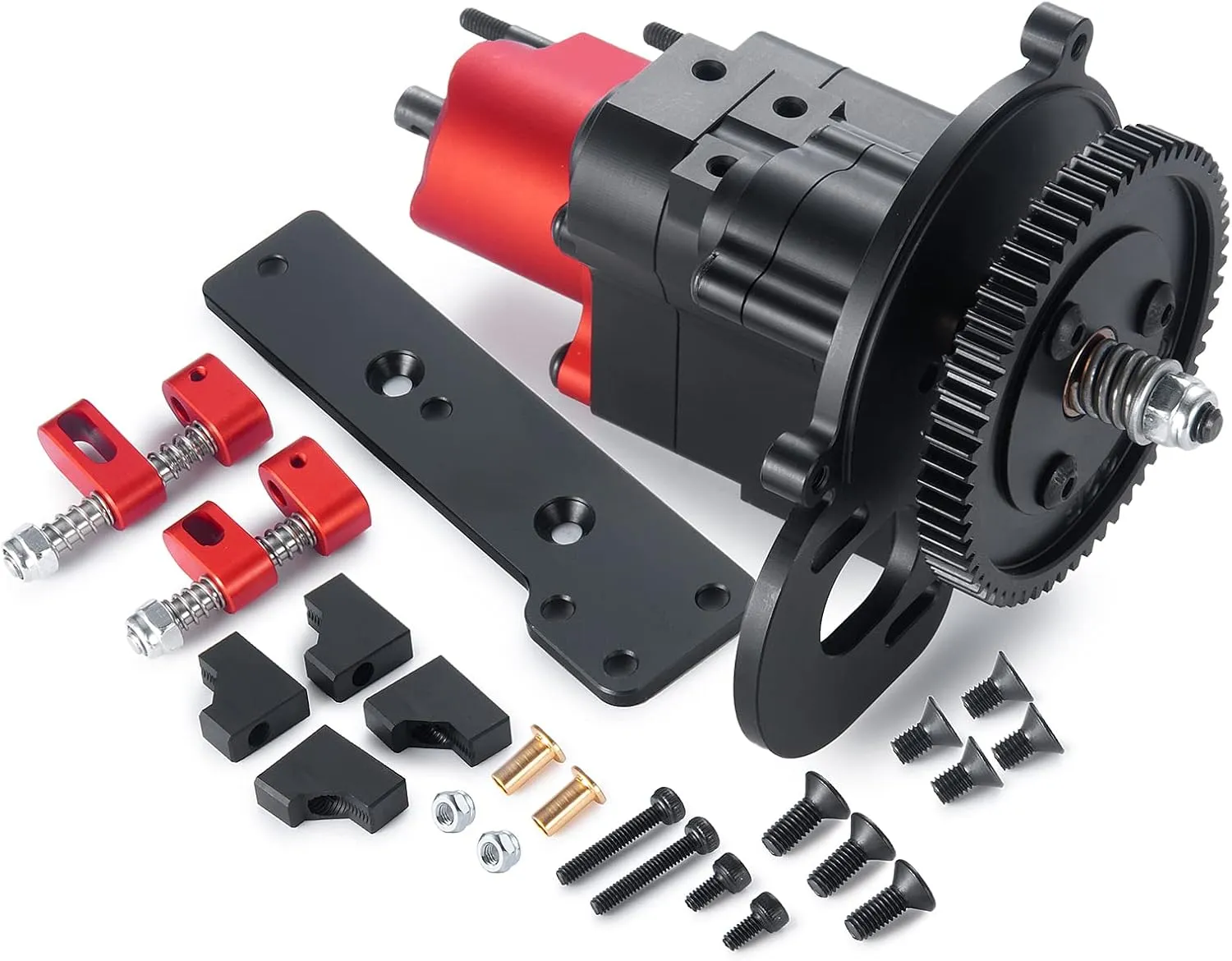 Case Gearbox with Dig Gear for machinery acceptable 1:10 Axial SCX10 RC Crawler Car Benedict Harry 2 Speeds Metal Complete Transmission 
