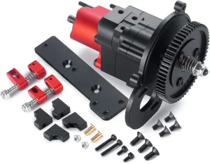 Case Gearbox with Dig Gear for machinery acceptable 1:10 Axial SCX10 RC Crawler Car Benedict Harry 2 Speeds Metal Complete Transmission 