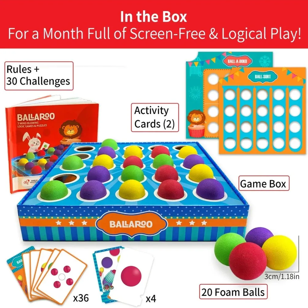 Chalk & Chuckles Ballaroo 3-In-1 Brain Games