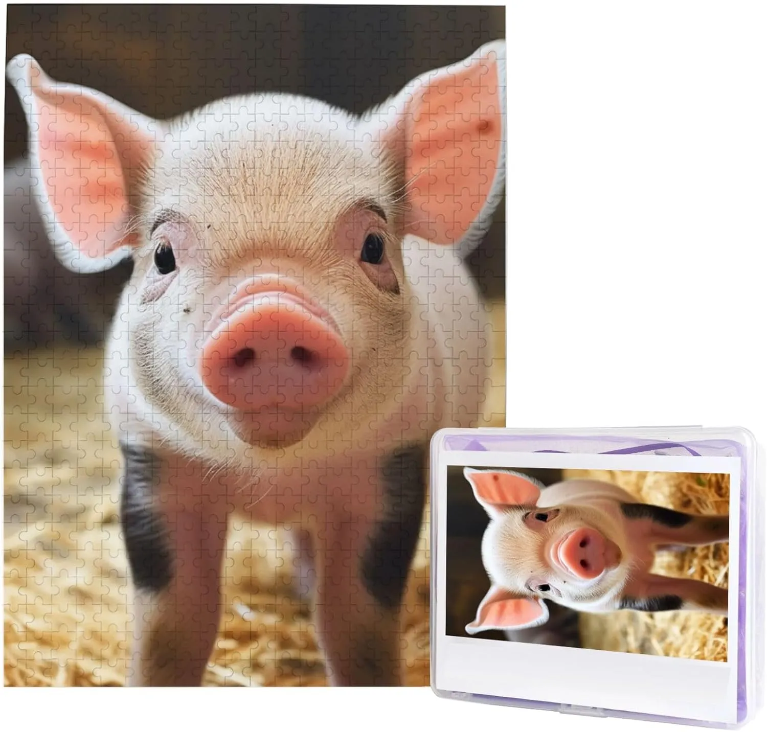 Challenging Puzzle for Adults$ Personalized literary Wooden Puzzle Gifts for Family$ Wedding Birthday 20.4 x 15 inch Cute Animal Puzzles 500 Pieces$ Jigsaw Puzzle from Photos$ 