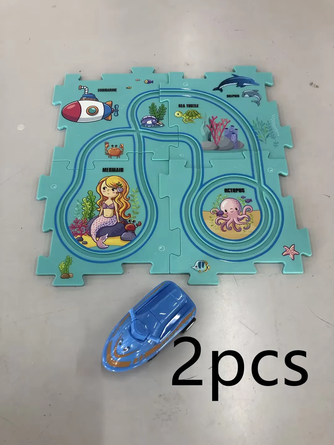 Children Puzzle Electric Railroad Speeder DIY Assembly