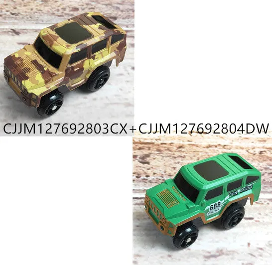 Children's Electric Assembled Track Racing Simulation Animal Tyrannosaurus Dinosaur Toy Puzzle Boy Gift