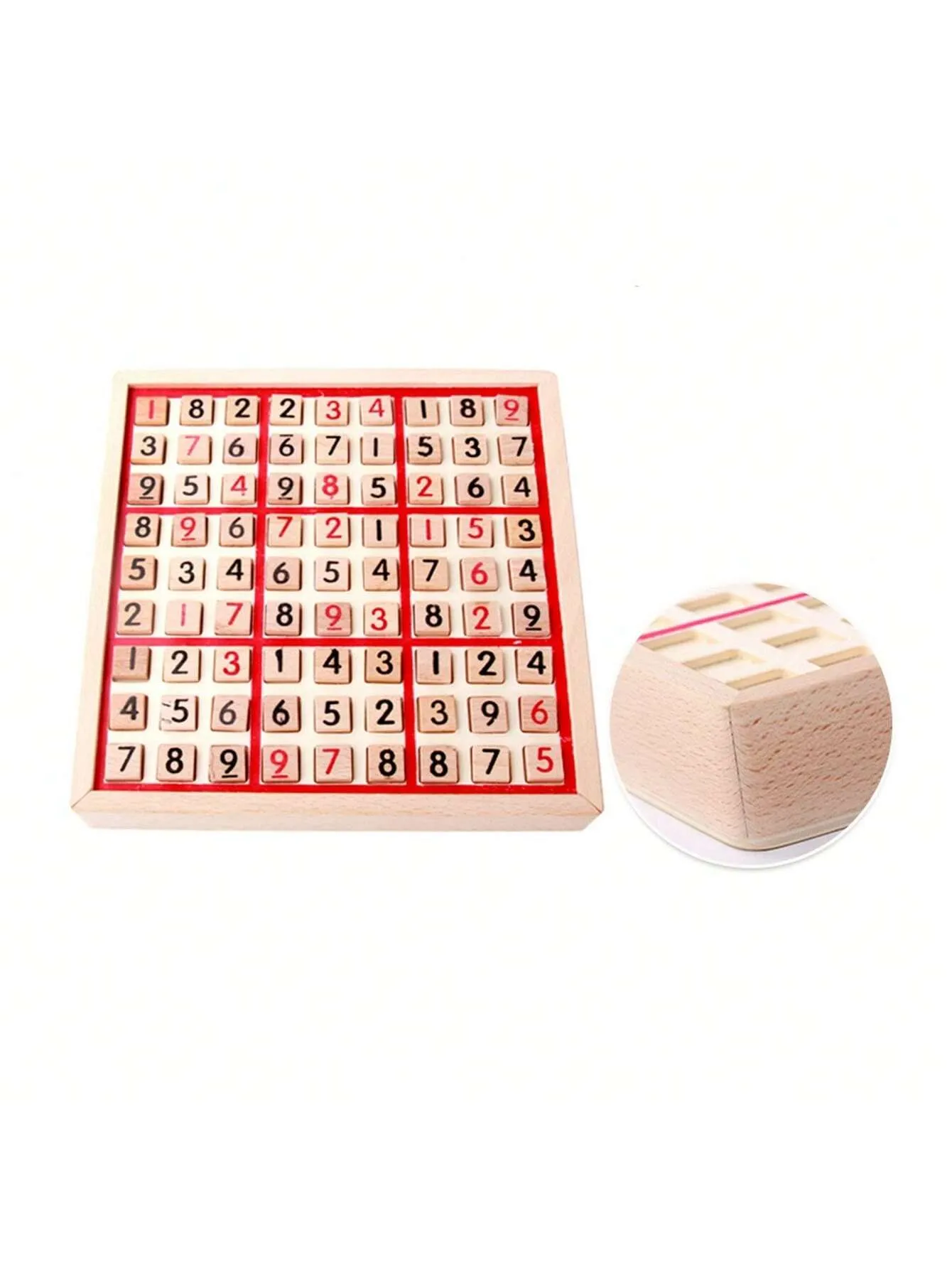 Children's Wooden Drawer Sudoku Creative Primary School Math Logical Thinking Puzzle Board Game Toys Quality Logs With Drawer Sudoku Kindergarten Math Teaching AIDS