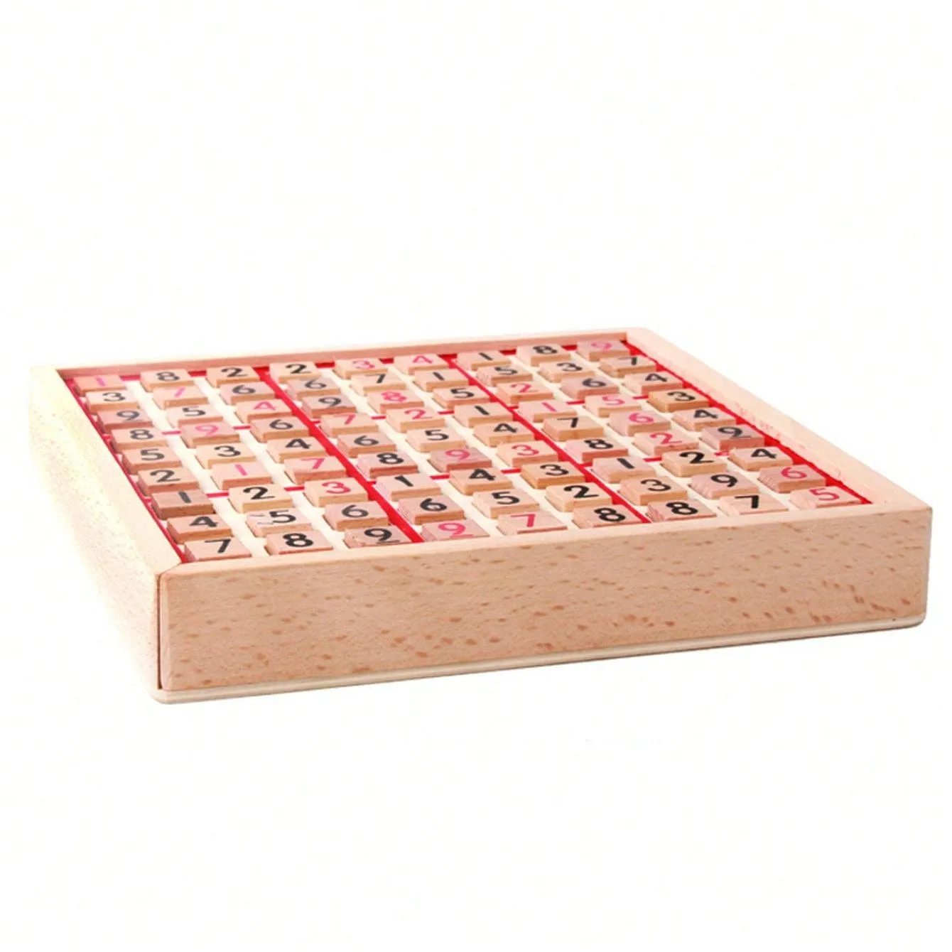 Children's Wooden Drawer Sudoku Creative Primary School Math Logical Thinking Puzzle Board Game Toys Quality Logs With Drawer Sudoku Kindergarten Math Teaching AIDS