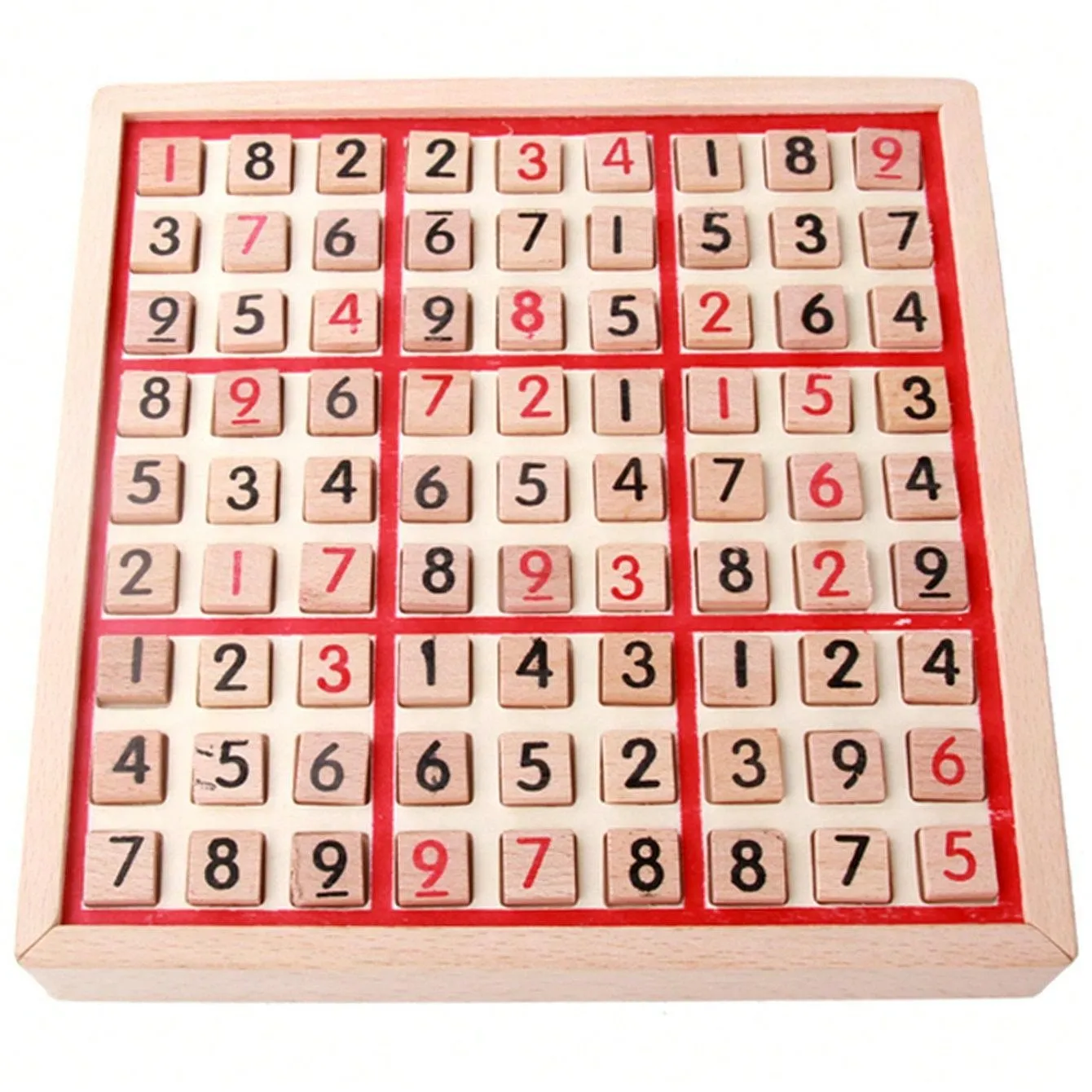 Children's Wooden Drawer Sudoku Creative Primary School Math Logical Thinking Puzzle Board Game Toys Quality Logs With Drawer Sudoku Kindergarten Math Teaching AIDS