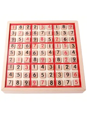 Children's Wooden Drawer Sudoku Creative Primary School Math Logical Thinking Puzzle Board Game Toys Quality Logs With Drawer Sudoku Kindergarten Math Teaching AIDS