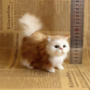 Christmas Gifts Simulation Cat Toys Plush, Simulation Mal Models Children'S Gifts, Realistic Stuffed Mal Cat Kitten Plush Cute Toys, Handmade Cat Stuffed Mals Model for Kids