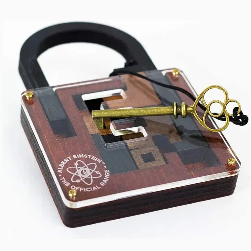 Classic Wooden Brainteaser Puzzle Game High Difficulty IQ Lock Challenge Kids Adults Toys Gifts Children's Cognitive Development
