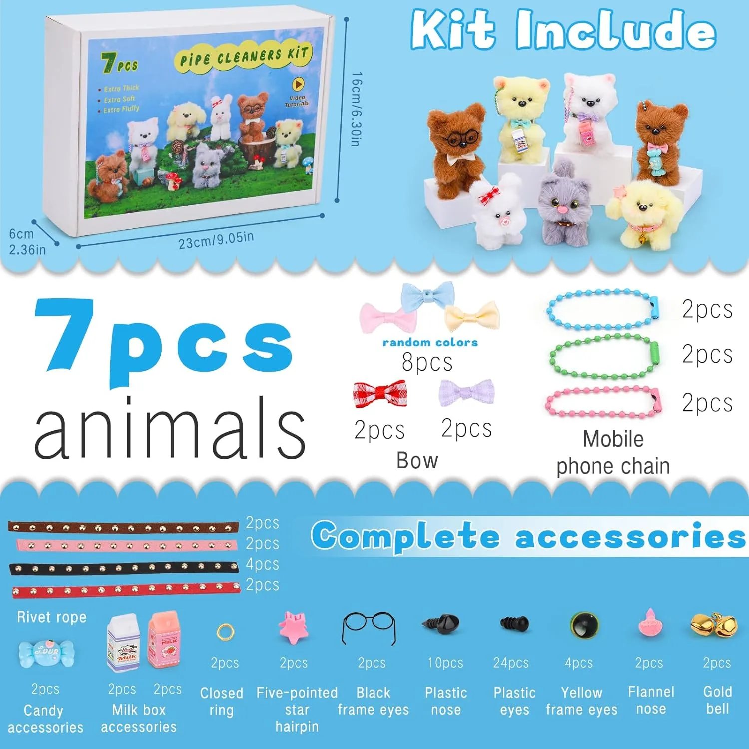 Cleaners Supplies Kit for DIY Arts Craft Decorations ZXIIXZ 104 Pcs Extra Thick Pipe Cleaners Craft, 14 Pcs 39.37 Inch Thick Pipe Cleaners, Cute Large mobilize junction nonagricultural Plush Pipe 