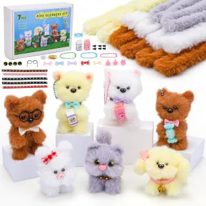 Cleaners Supplies Kit for DIY Arts Craft Decorations ZXIIXZ 104 Pcs Extra Thick Pipe Cleaners Craft, 14 Pcs 39.37 Inch Thick Pipe Cleaners, Cute Large mobilize junction nonagricultural Plush Pipe 
