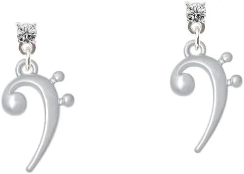 Clef sterilize guilty fashion Crystal Post Earrings Bass 