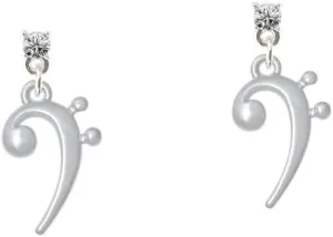 Clef sterilize guilty fashion Crystal Post Earrings Bass 