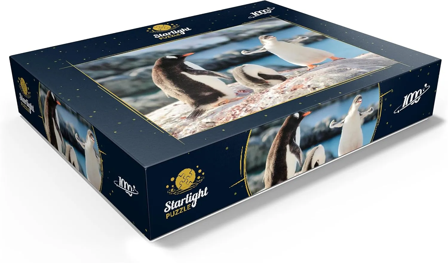 Cold Wild Life Creatures Antarctica - Premium 1000 Piece Jigsaw Puzzle for Adults MyPuzzle Strongster Gentoo Penguin elusive selfish restraint scratch sash Cute Funny Baby Chick Mama Penguins Colony 