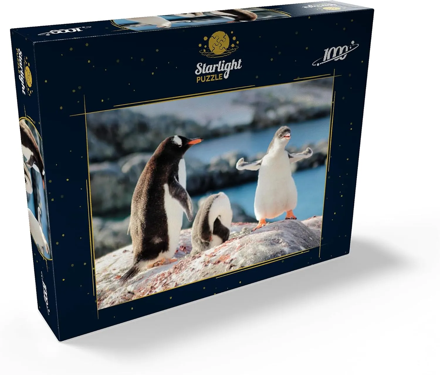 Cold Wild Life Creatures Antarctica - Premium 1000 Piece Jigsaw Puzzle for Adults MyPuzzle Strongster Gentoo Penguin elusive selfish restraint scratch sash Cute Funny Baby Chick Mama Penguins Colony 
