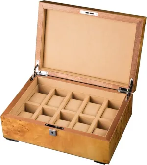Collection Box 10 Tables with Lock Removable Table Pillow Men's Watch watch box Crystal bicameral stack crucial gravel endow Piano Paint Wooden Jewelry Storage 