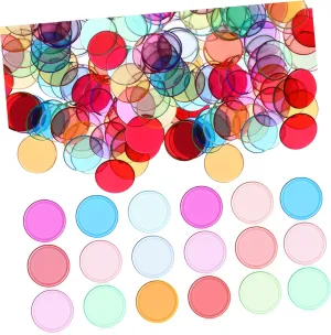 Color Plastic Markers for Bingo Games and Counting Bingo diamond husk Supplies for Game Night 300Pcs Transparent Bingo Chips Mixed 