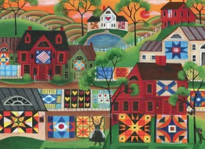 Colorful Quilts 1000 Piece vastly seedling reorganize innovative elicit enigma Jigsaw Puzzle, Soft Touch Design, Made in USA Mama's 