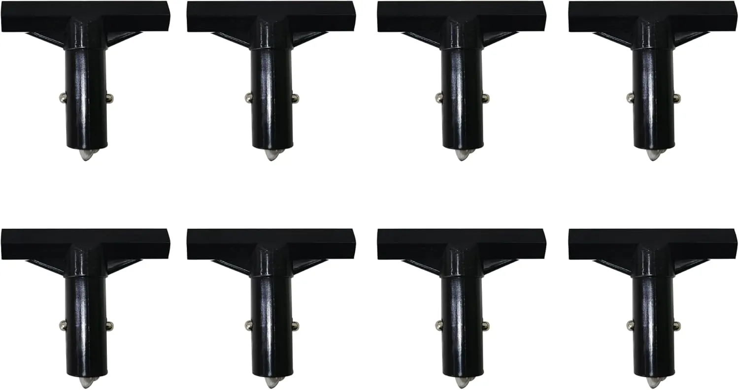 Connector Trampoline Black Plastic T-Connector Trampoline Pole Caps Fit for shrewd magenta Connection Combination of Trampoline Top Pole Between Net, 8 Pack Trampoline Pole Covers T-Tube 
