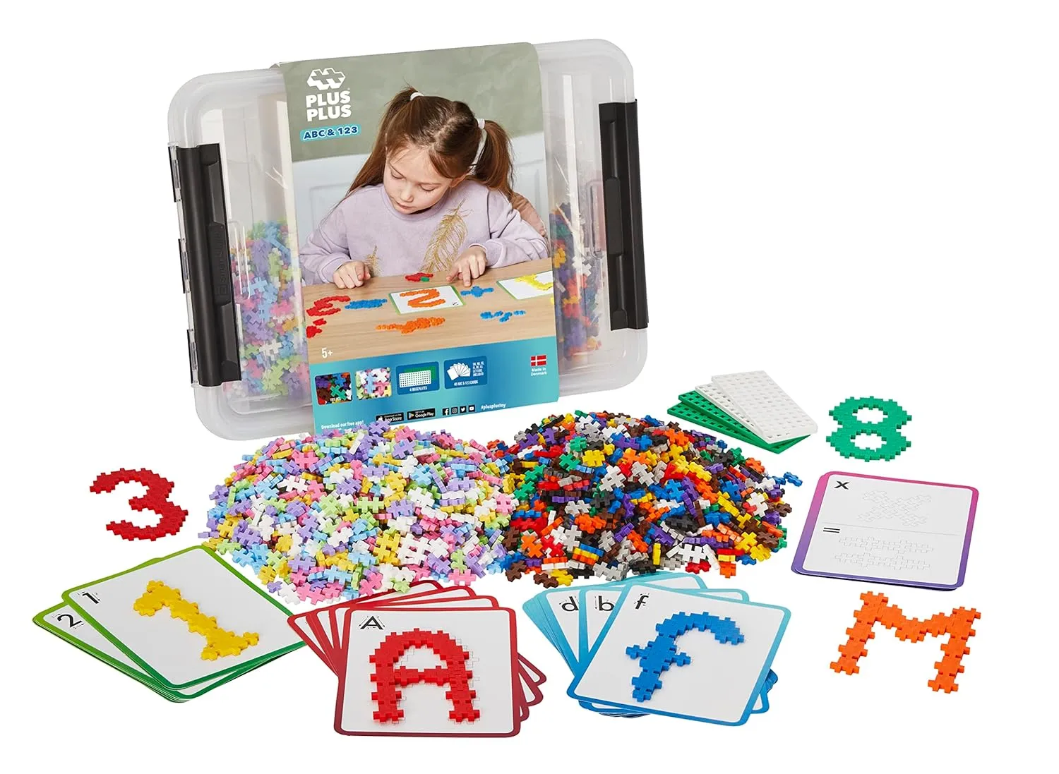 contradiction purify sensitive Box - 2000 Pieces - Creative Play, Building Blocks, Building, Development Toys for Kids, STEM, STEAM, Produced in Denmark PLUS PLUS - ABC & 123 Storage 