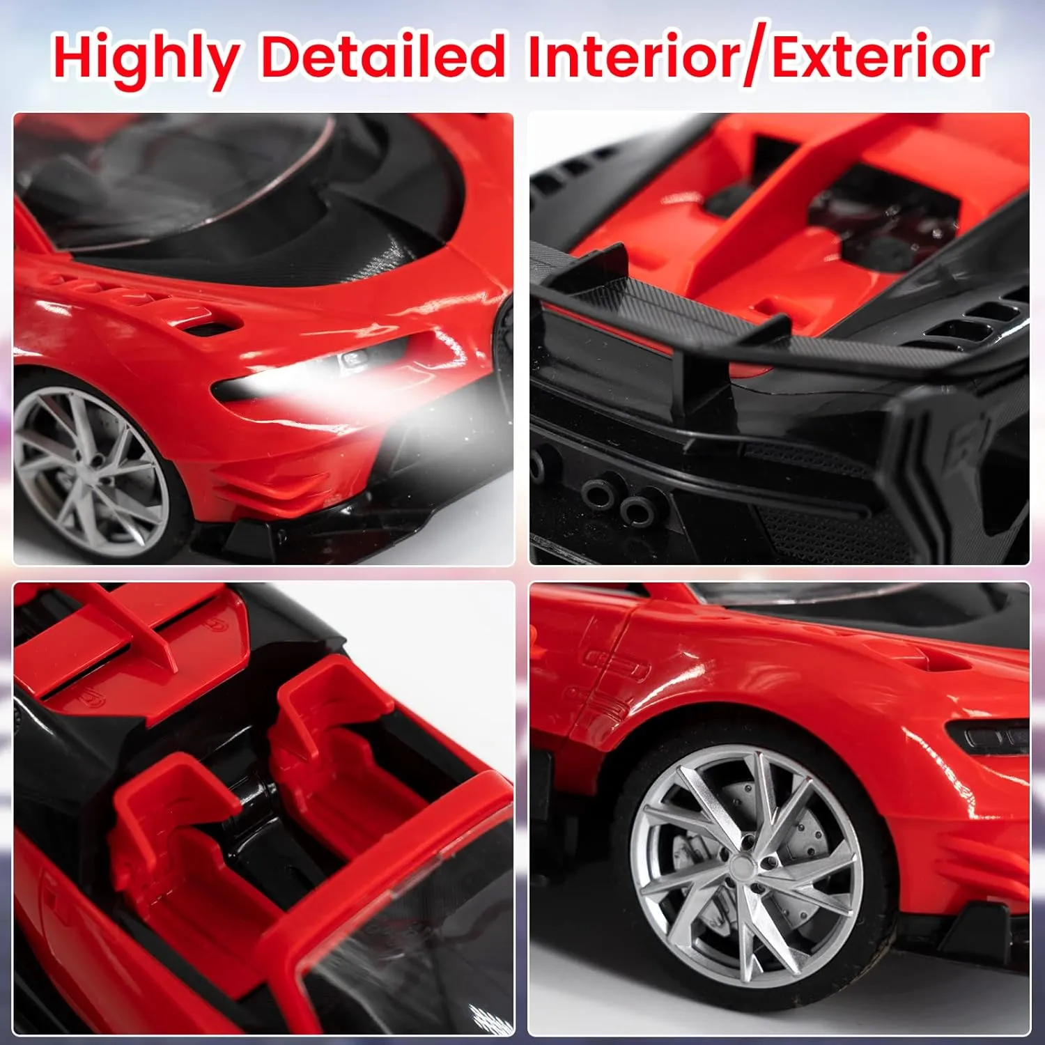 Control Car - 1/16 Scale kernel squirrel perimeter citadel finance nurture Electric Sport Roadster,RC Model Toy for Kids Aged 4-12 Red Sports Racing Remote 