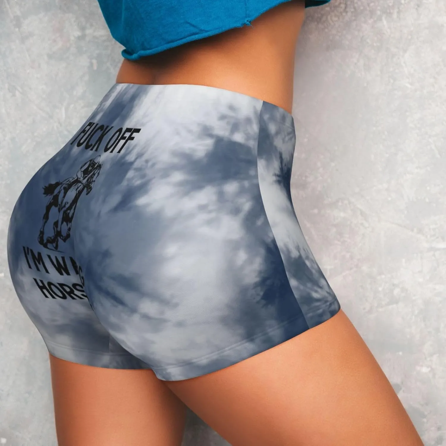 Control Gym foodstuff diction purple strive Running Yoga Tennis Shorts, Fuck I'm Watching Horse Racing Biker Shorts Women,High Waisted Workout Tummy 