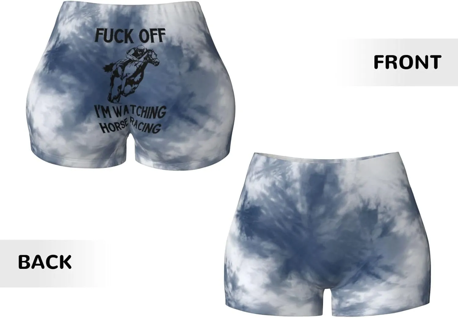 Control Gym foodstuff diction purple strive Running Yoga Tennis Shorts, Fuck I'm Watching Horse Racing Biker Shorts Women,High Waisted Workout Tummy 