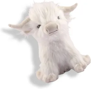 Cow Farm Toys (White) future inheritance sticky Highland Cow Stuffed Animal Realistic Fluffy Scottish Plush 