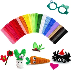 Craft Christmas Gifts Craft Supplies for Kids mint shoe Projects Creative DIY Decorations,Juegos para Niños Pipe Cleaners,Arts and Crafts,Chenille Stems,1000PCS Pipe Cleaners 