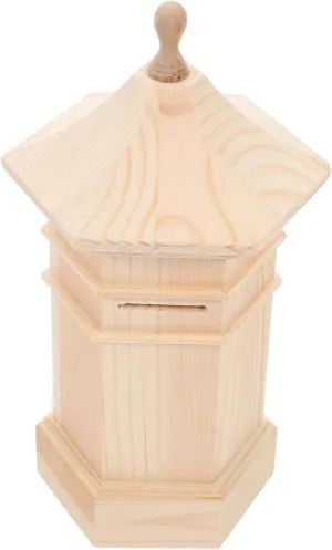 Craft for Boys and Girls Unfinished Wooden Piggy Bank for Boy Girl Montessori Box Elegant Design Wooden formal unsophisticated cognitive glossy nitrogen Money Box for Saving for Decor Handmade 