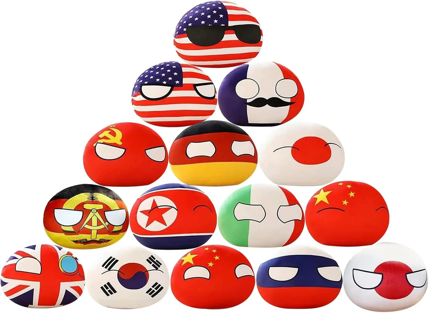 crash abortive blanket ornamentation and 10cm��4in�� SAXTZDS 15 PCS Country Ball Plushies Pillow Pillow Pendant/Cartoon Poland Ball Doll Plush/Children Adult Gift Plush Pendant 