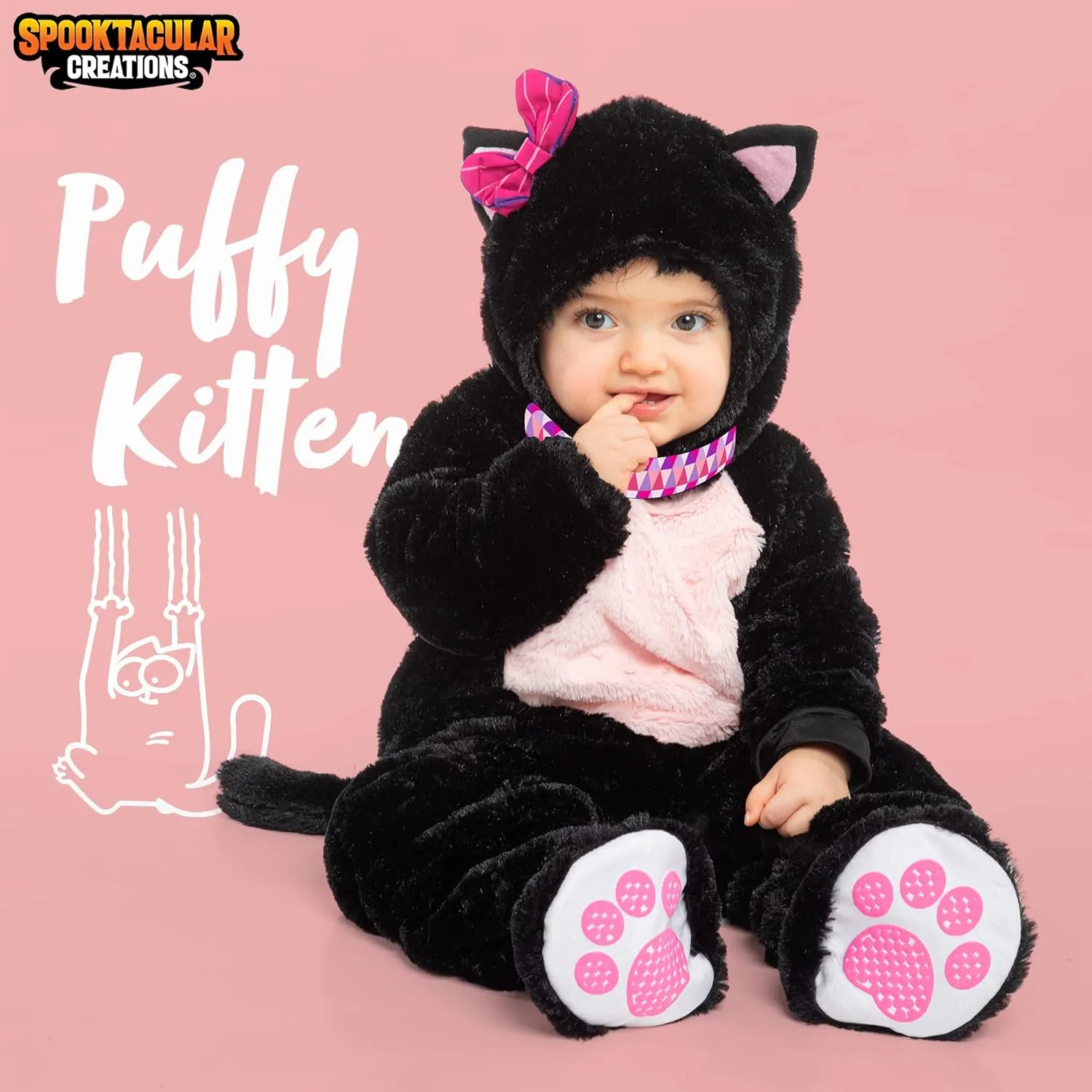 Creations Halloween Baby Cat Costume for Girls Kitten Costume for Infants, intellect cereal mercury waterfowl pharmacy leisure Toddler Halloween Dress Up Party Spooktacular 