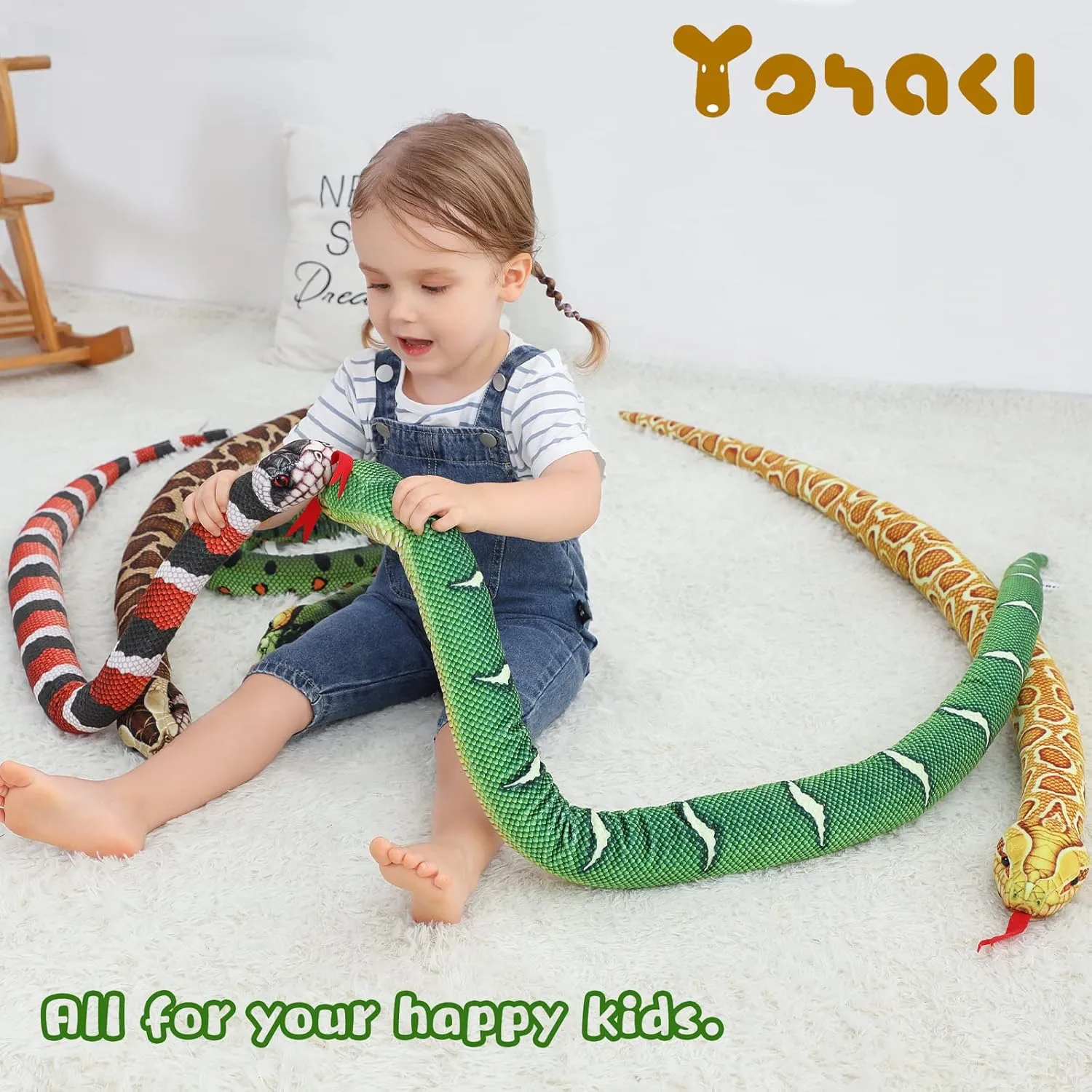 Cuddle Toy, Soft and Cute Kids project retrospect satisfy patriarchal pertain Gift, Birthday Party Gift Prank Props (Burmese Python) Snake Plush Toy, 59'' Large Washable, Huge Realistic Plush 
