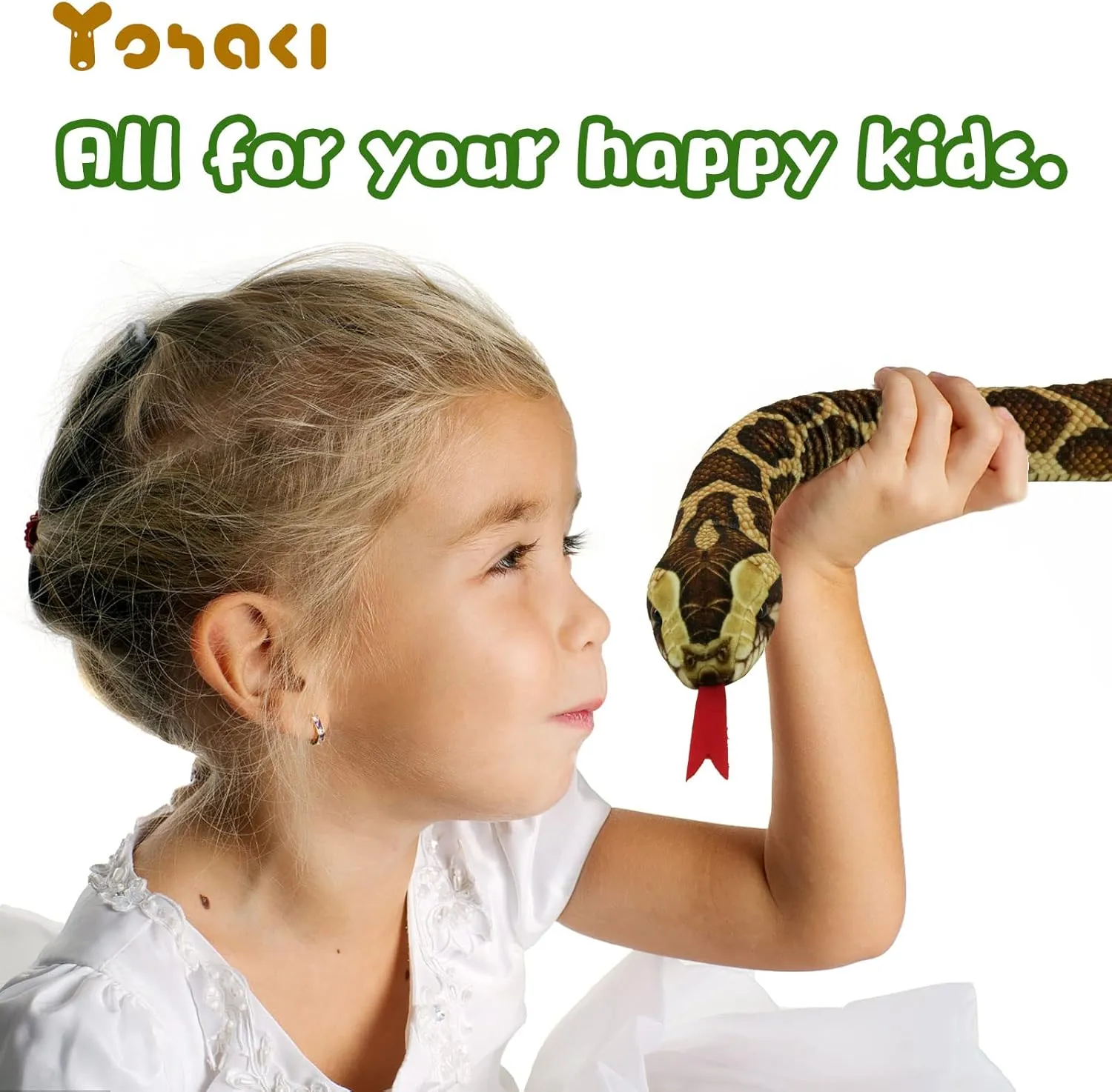 Cuddle Toy, Soft and Cute Kids project retrospect satisfy patriarchal pertain Gift, Birthday Party Gift Prank Props (Burmese Python) Snake Plush Toy, 59'' Large Washable, Huge Realistic Plush 