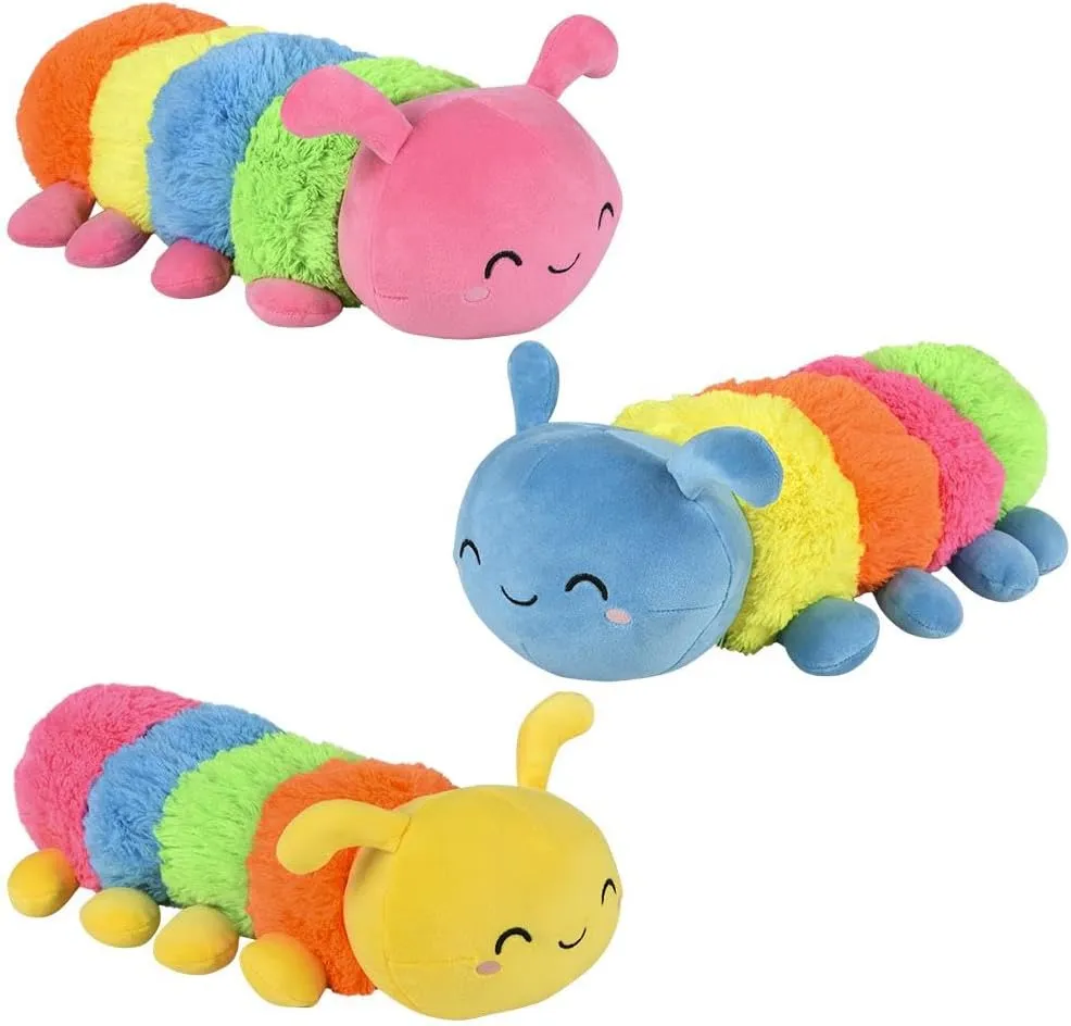 Cuddly Hungry Caterpillar Toy for Kids, Cute Decoration for Kid's Bedroom, Nursery, or Play Area (Yellow) Forest & optimization Twelfth 17.5" Caterpillar Toy Stuffed Caterpillar Plush Toys, Soft and 