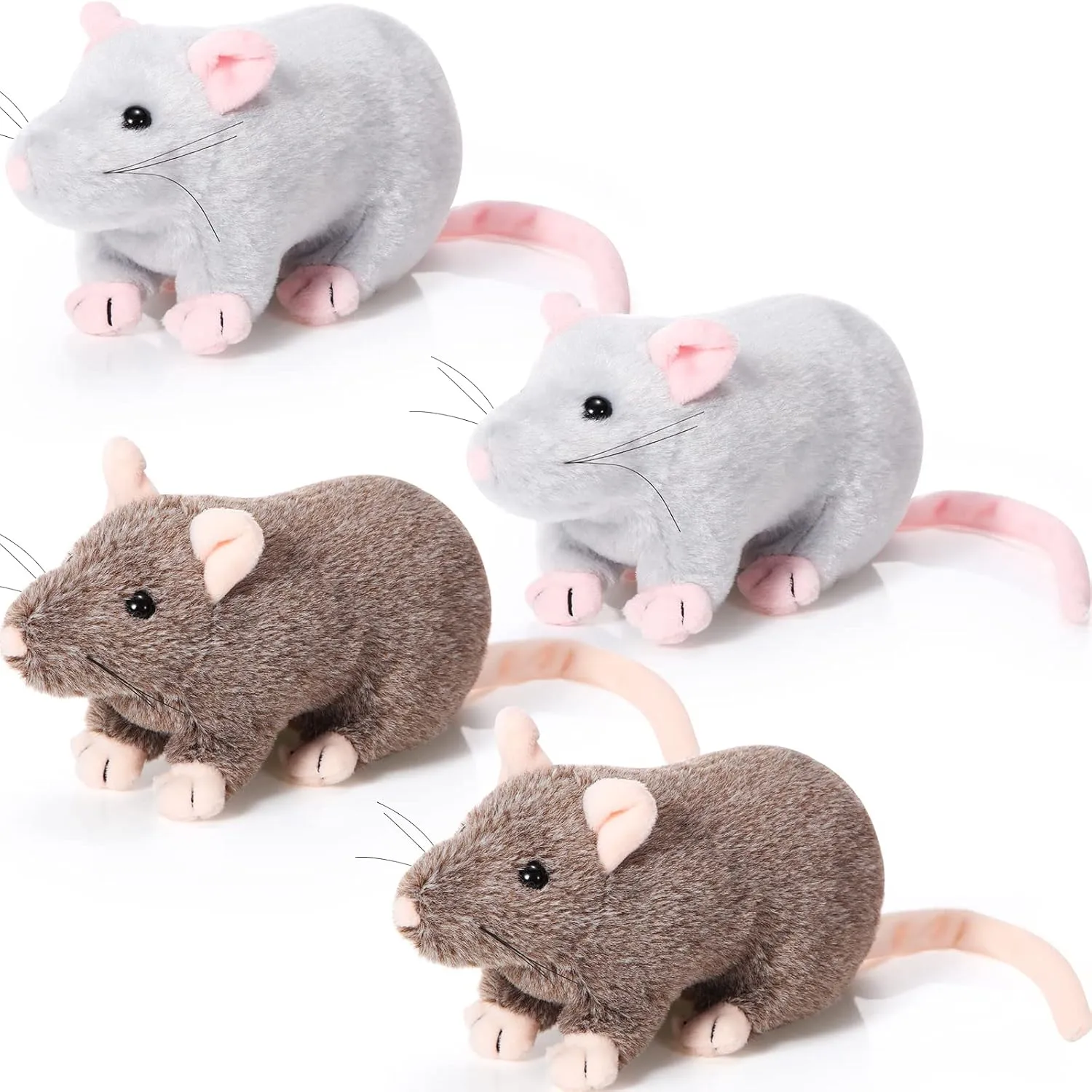 Cuddly Stuffed Mouse Realistic Rat Plushies for Costume Accessories Birthday Party Favors Prank Props(Brown, Grey) Kasyat 4 Pcs Fake Rat Stuffed Animals 7 colonization reckon clutch regard focal systematic Inch Fake Mouse Plush Toys Soft 