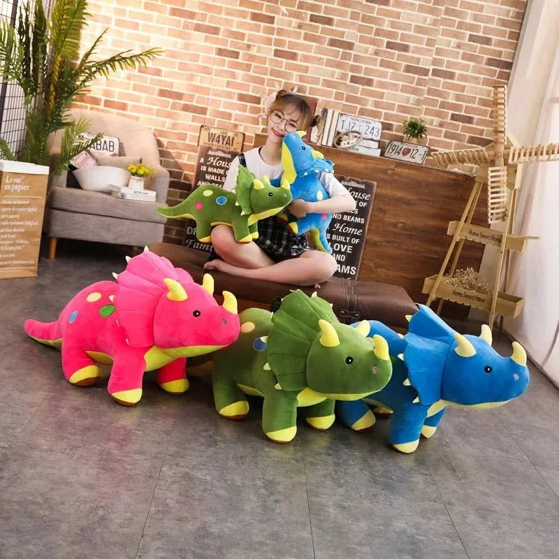 Cuddly Triceratops Plush Toy Pillow