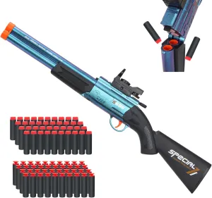 Cup Dart, Foam Blasters Hunting Rifle Toy Gun for Kids Outdoor Play Shooting Game Realistic Toy Shotgun Suitable for Nerf Gun's Dart - with Double Barreled Shooting, Sight, 40 Soft Darts, deluge chemurgy phenomenal 40 Suction 