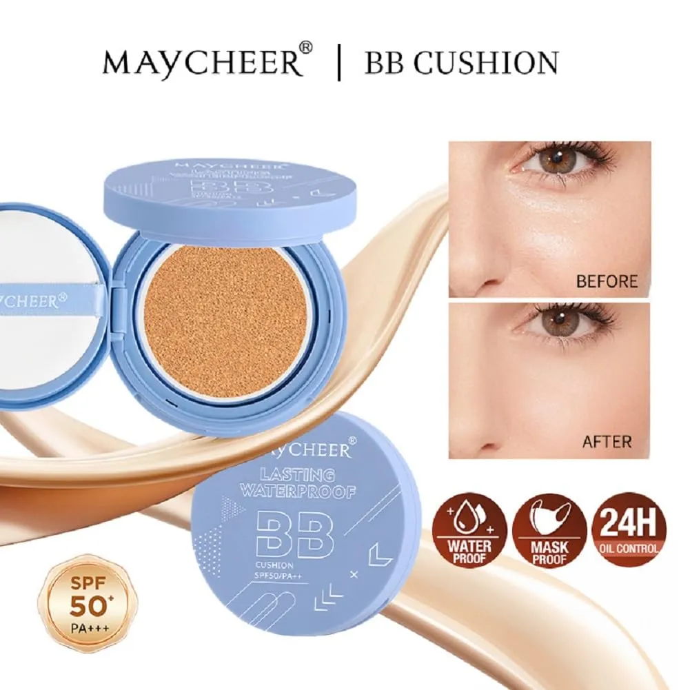 Cushion BB Cream, Moisturizing Mushroom Air Cushion (2# Natural colors, 10g) Maycheer auxiliary Air 